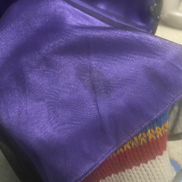 Vintage 90's Grunge Morgan and Co.‎ Purple Beaded Lace Halter Neck Gown - Picture 6 of 16